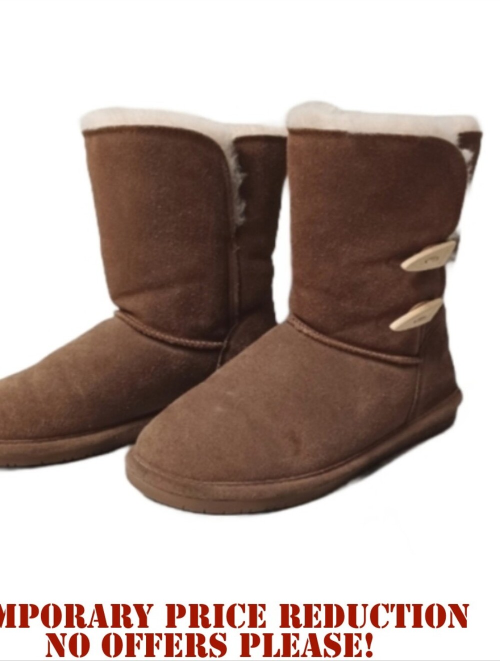 BEARPAW "ABIGAIL" SUEDE BOOTS SIZE 9